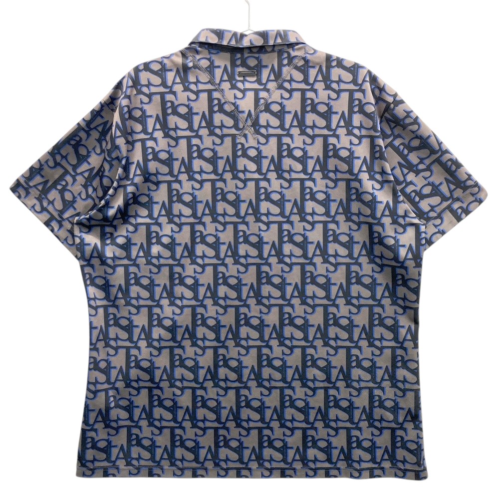 ST ANDREWS セントアンドリュース 半袖ポロシャツ 総柄 グレー系 3L 【中古】ゴルフウェア メンズ