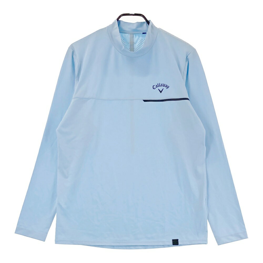 CALLAWAY キャロウェイ ハイネック 長袖Tシャツ ブルー系 L 【中古】ゴルフウェア メンズ