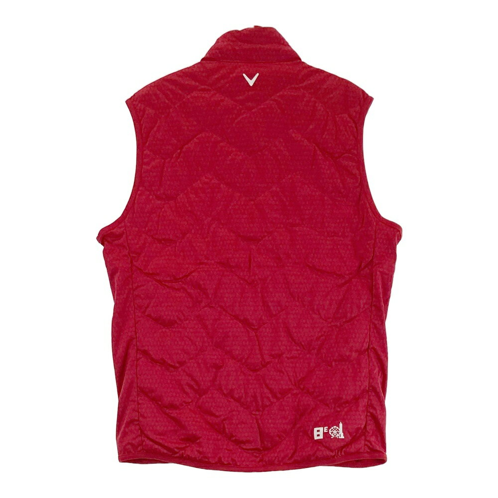 CALLAWAY キャロウェイ 中綿ベスト 総柄 レッド系 M 【中古】ゴルフウェア メンズ