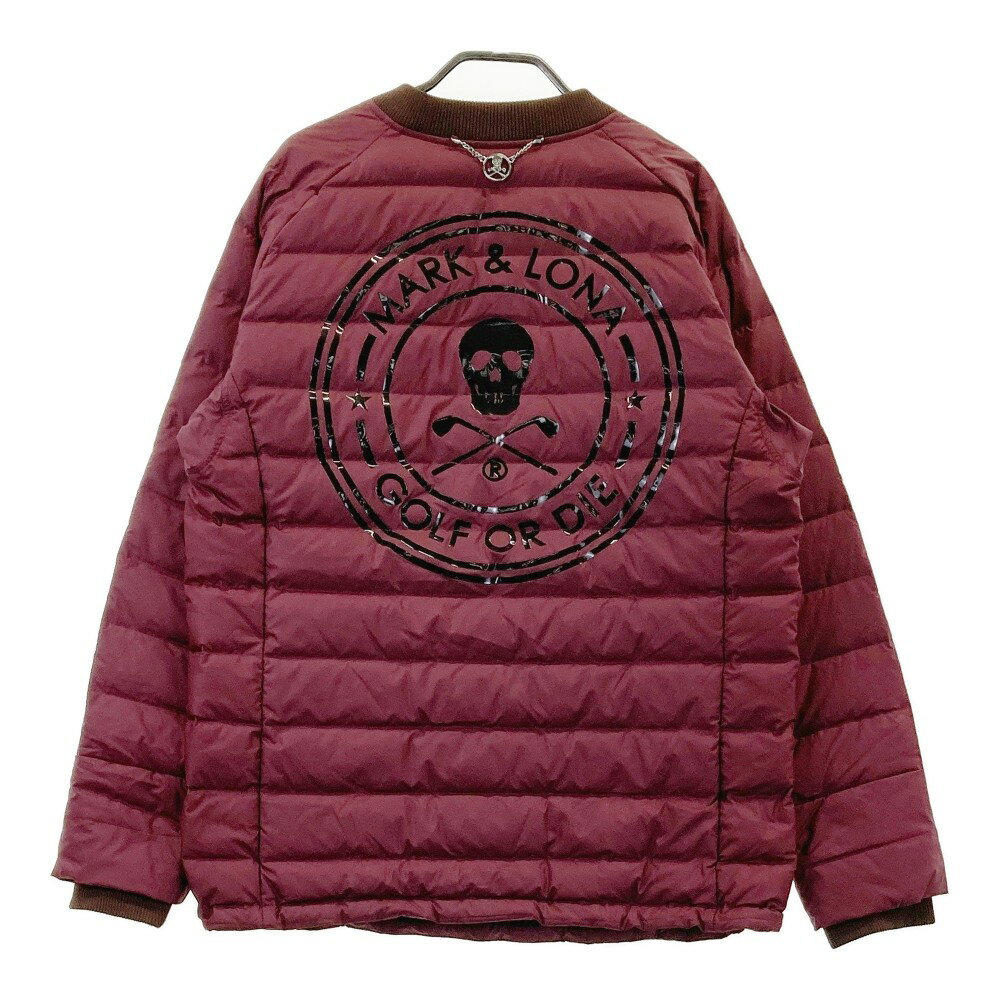 MARK&LONA マークアンドロナ ダウン 長袖ブルゾン ブラウン系 48 【中古】ゴルフウェア メンズ