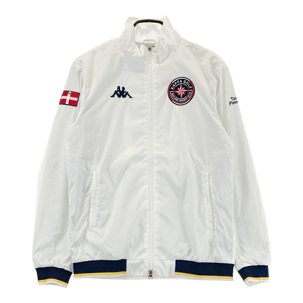KAPPA GOLF カッパゴルフ 裏メッシュ ジップジャケット ホワイト系 L 【中古】ゴルフウェア メンズ