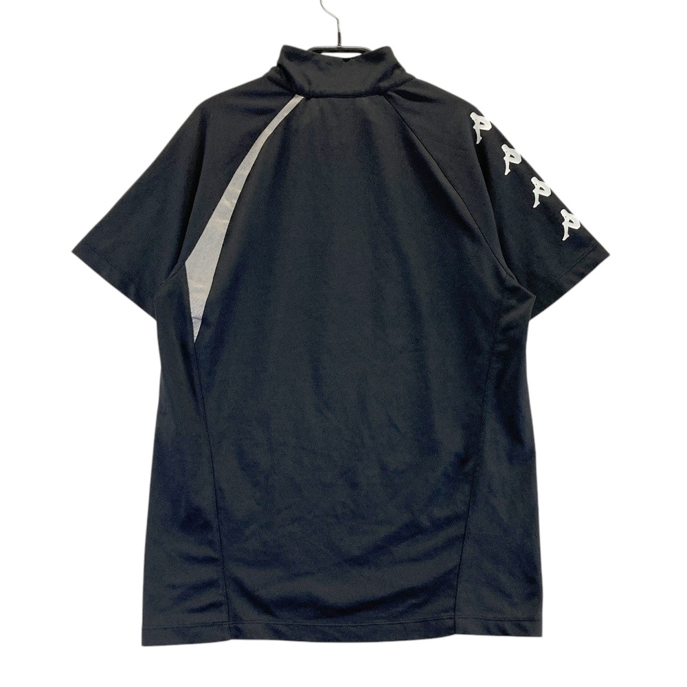 KAPPA GOLF カッパゴルフ ハーフジップ 半袖Tシャツ ブラック系 M 【中古】ゴルフウェア メンズ