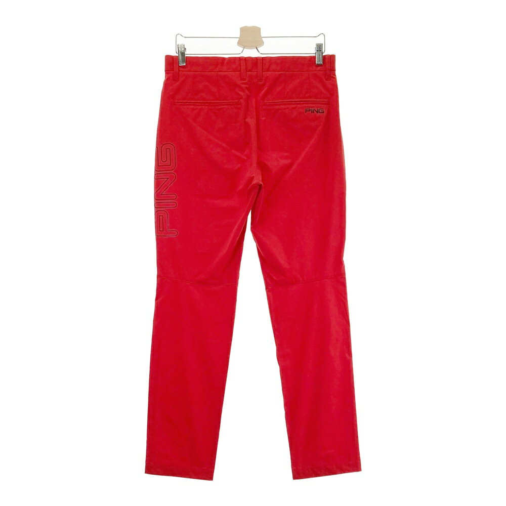 PING ピン ストレッチパンツ レッド系 M 【中古】ゴルフウェア メンズ