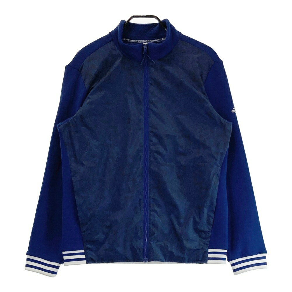 ADIDAS GOLF アディダスゴルフ 切替 ジップジャケット ブルー系 L 【中古】ゴルフウェア メンズ