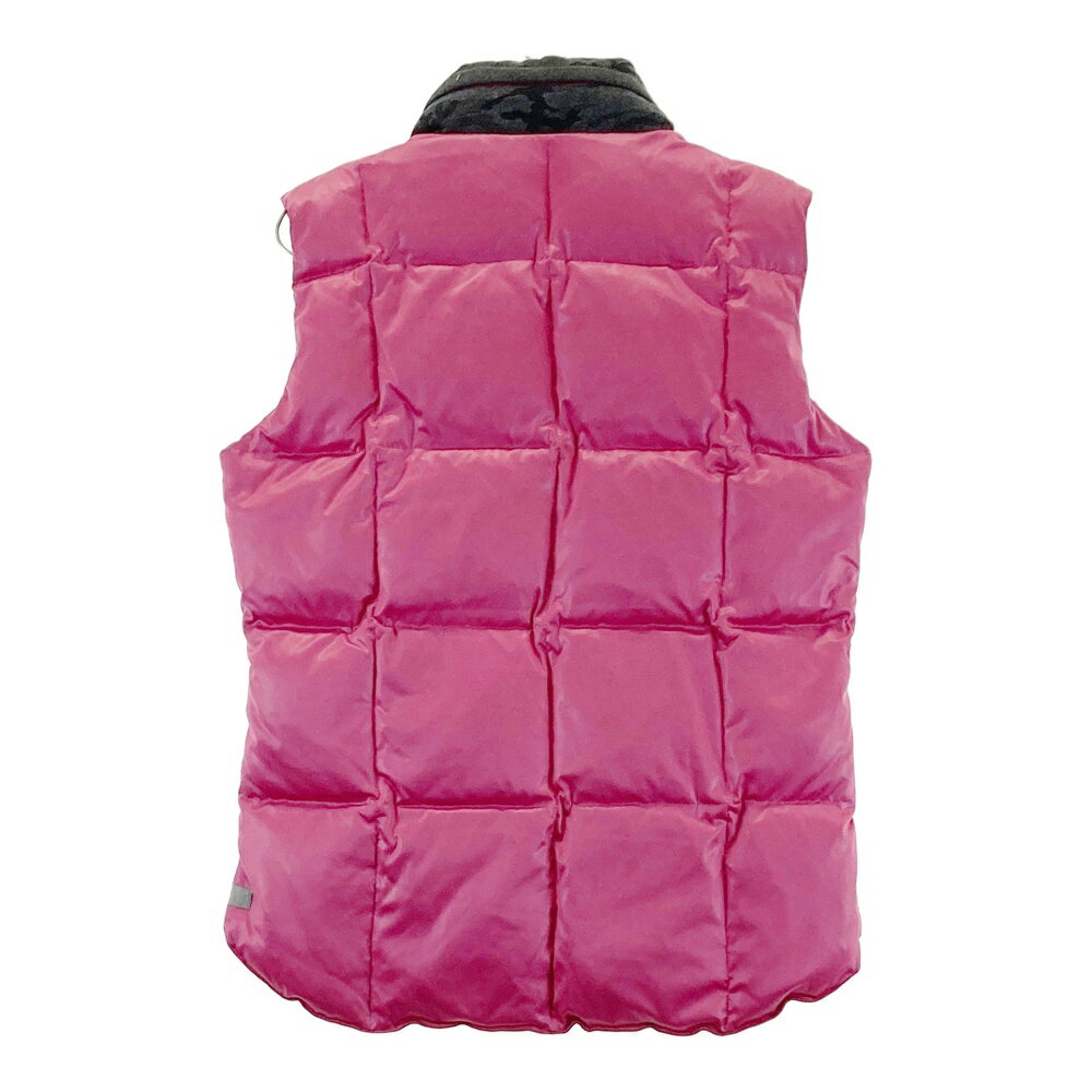 DANCE WITH DRAGON ダンスウィズドラゴン 2WAY ロゴ刺繍入り ダウンベスト ピンク系 2 【中古】ゴルフウェア メンズ