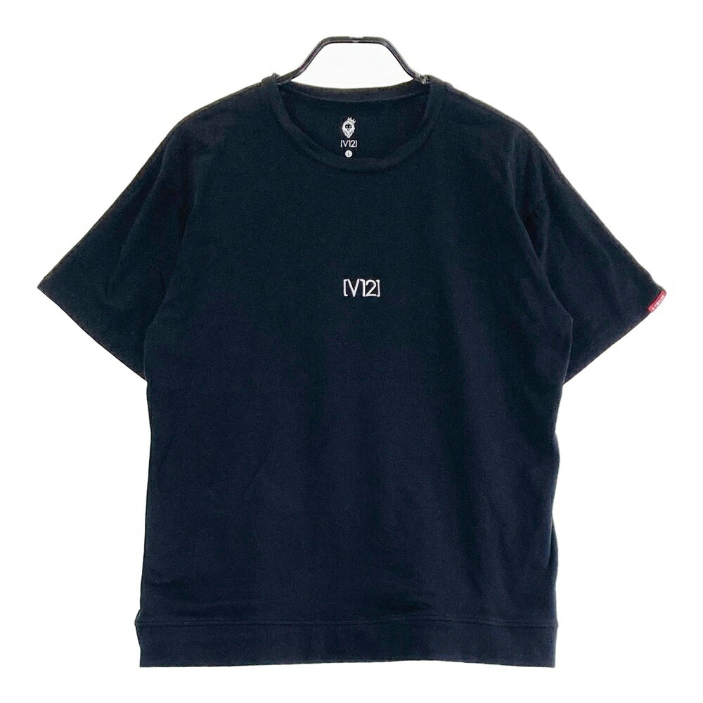 V12 ヴィトゥエルヴ 半袖Tシャツ ブラック系 L 【中古】ゴルフウェア メンズ