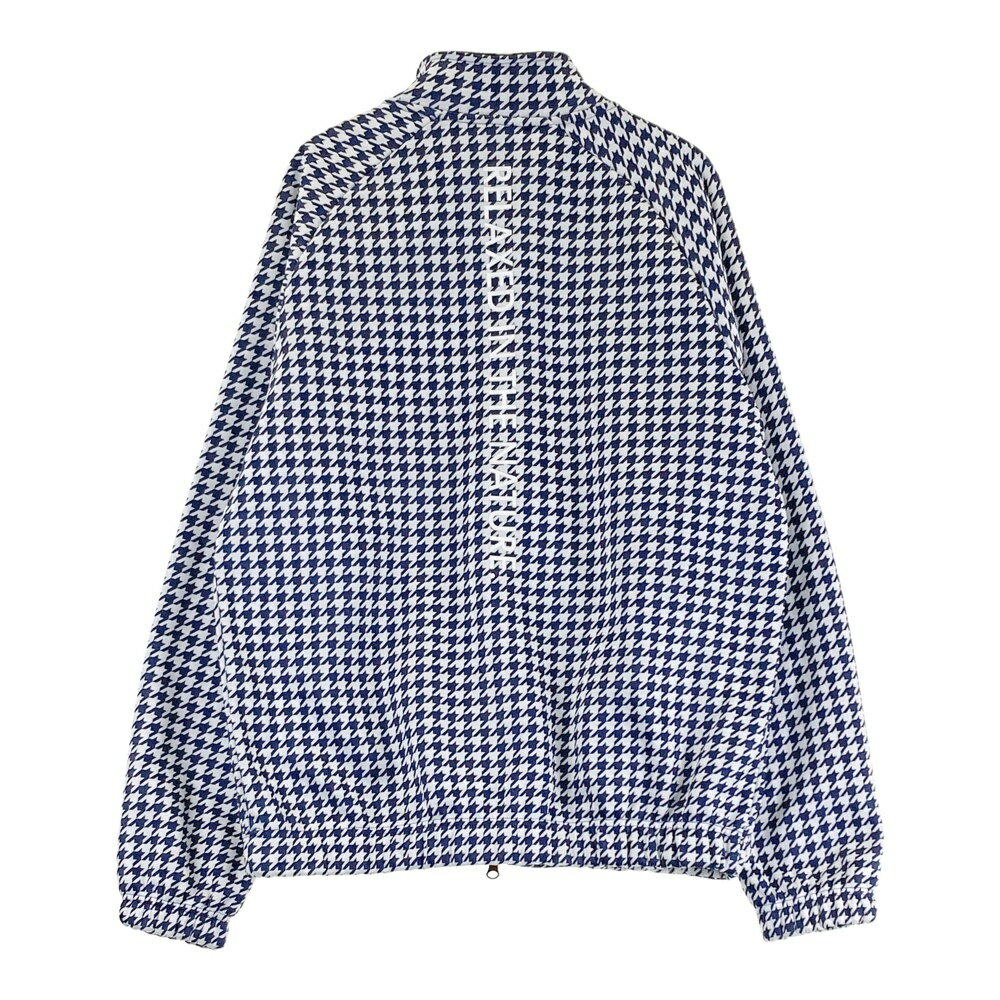 ADABAT アダバット 長袖ジップジャケット 千鳥柄 ネイビー系 L 【中古】ゴルフウェア メンズ