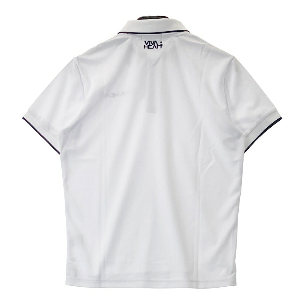 VIVA HEART ビバハート 半袖ポロシャツ ホワイト系 48 【中古】ゴルフウェア メンズ