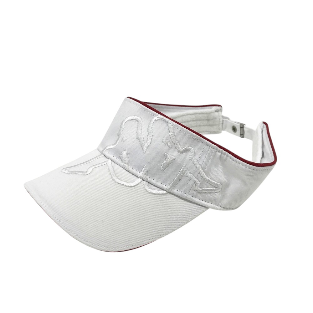 KAPPA GOLF カッパゴルフ サンバイザー ホワイト系 F 【中古】ゴルフウェア