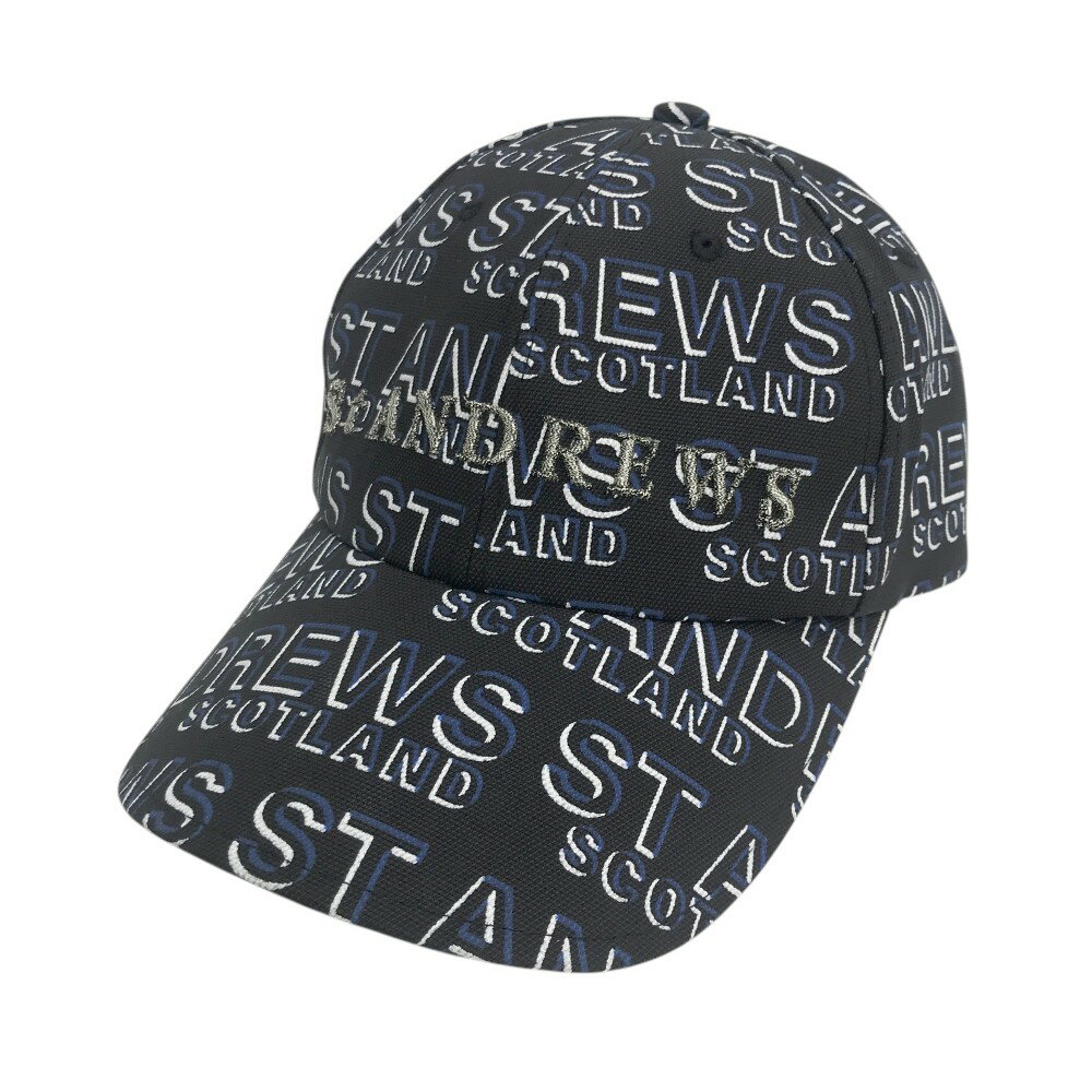 ST ANDREWS セントアンドリュース 2023年モデル キャップ ロゴ柄 ブラック系 FR 【中古】ゴルフウェア