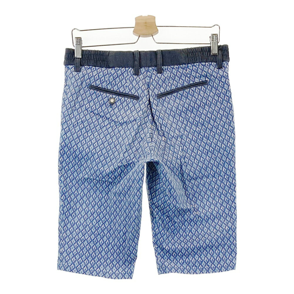 MARK&LONA マークアンドロナ ハーフパンツ 総柄 ブルー系 M 【中古】ゴルフウェア メンズ