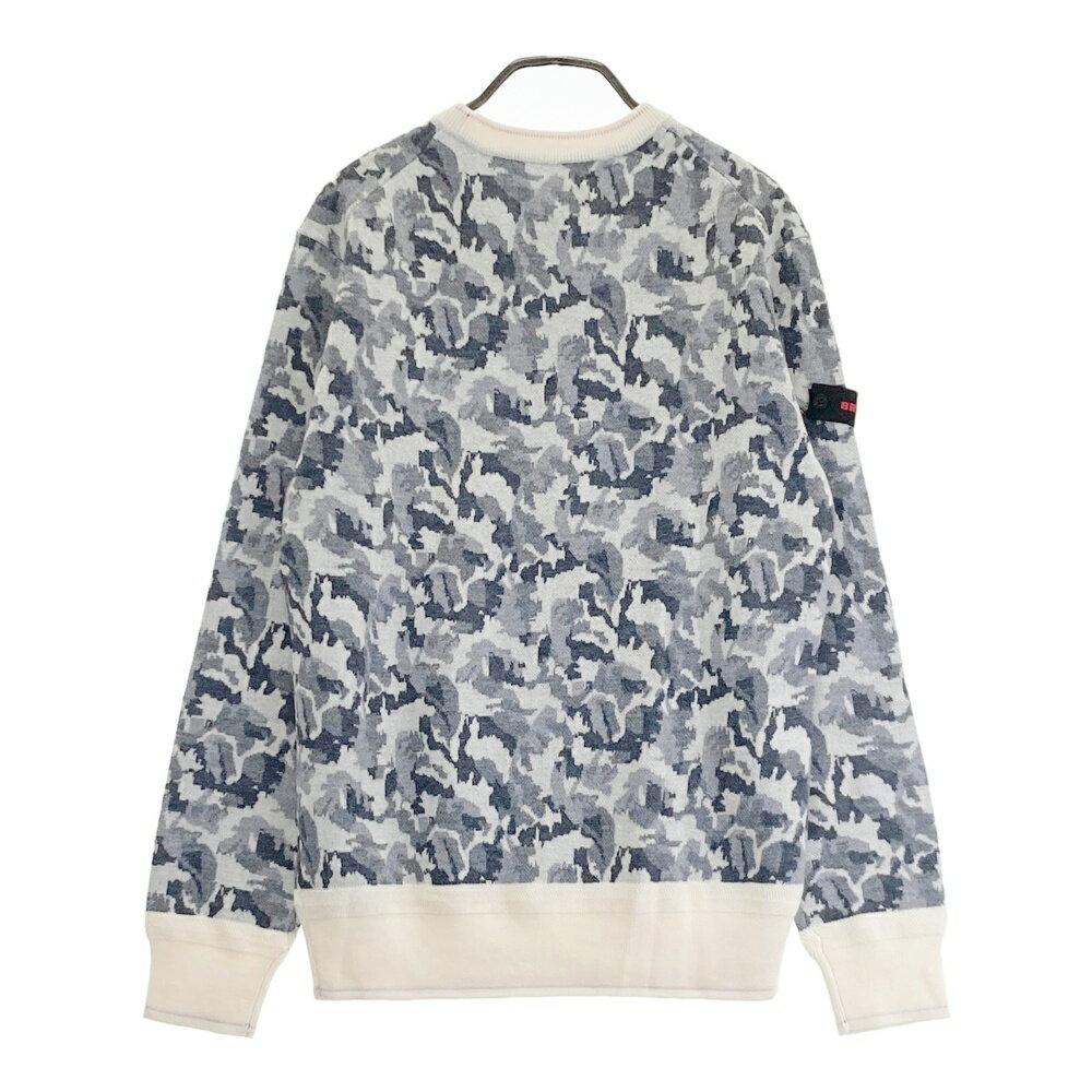 BRIEFING GOLF ブリーフィング BRG233M34 ニット セーター カモフラ ホワイト系 S 【中古】ゴルフウェア メンズ