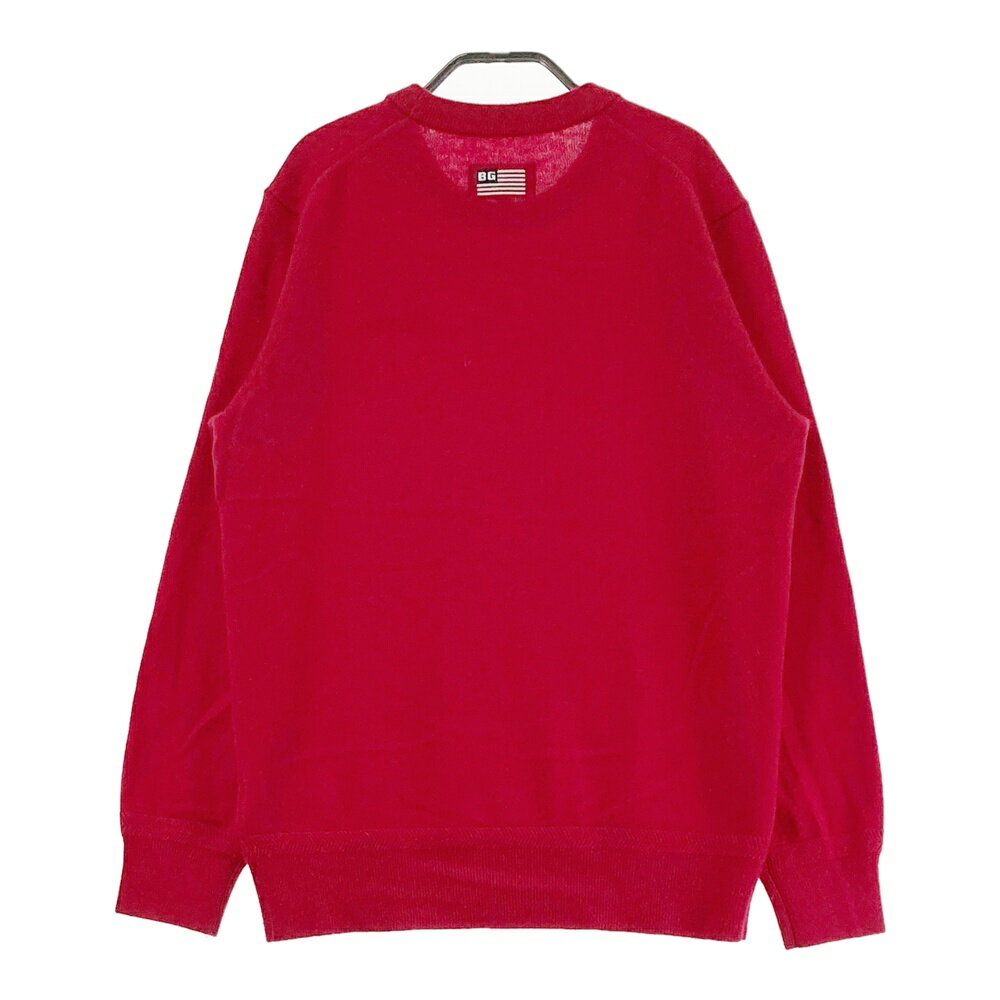 BRIEFING GOLF ブリーフィング カシミヤニットセーター レッド系 M 【中古】ゴルフウェア メンズ
