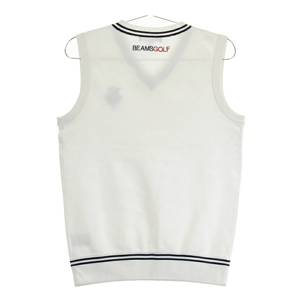 BEAMS GOLF ビームスゴルフ ニットベスト ホワイト系 M 【中古】ゴルフウェア メンズ