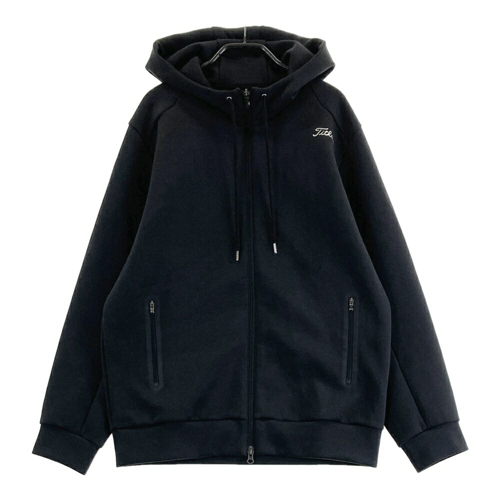 TITLEIST タイトリスト 長袖 ジップパーカー ブラック系 LL 【中古】ゴルフウェア メンズ