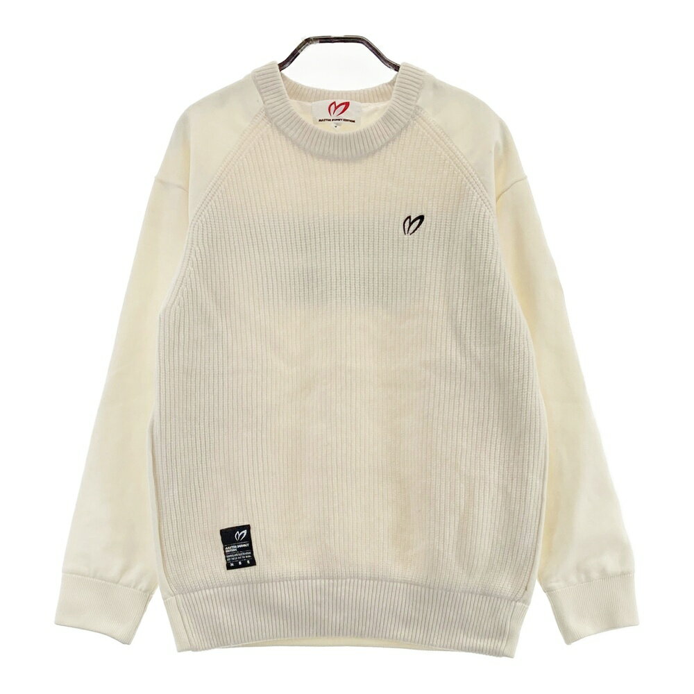 MASTER BUNNY EDITION マスターバニーエディション 裏地付ウール混 ニットセーター ホワイト系 4 【中古】ゴルフウェア メンズ