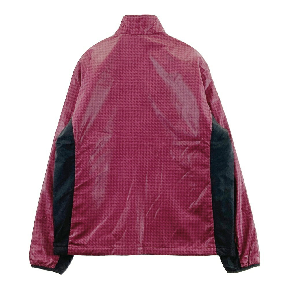 MIZUNO GOLF ミズノゴルフ 中綿 ジップジャケット ブレスサーモ 千鳥柄 レッド系 LL 【中古】ゴルフウェア メンズ