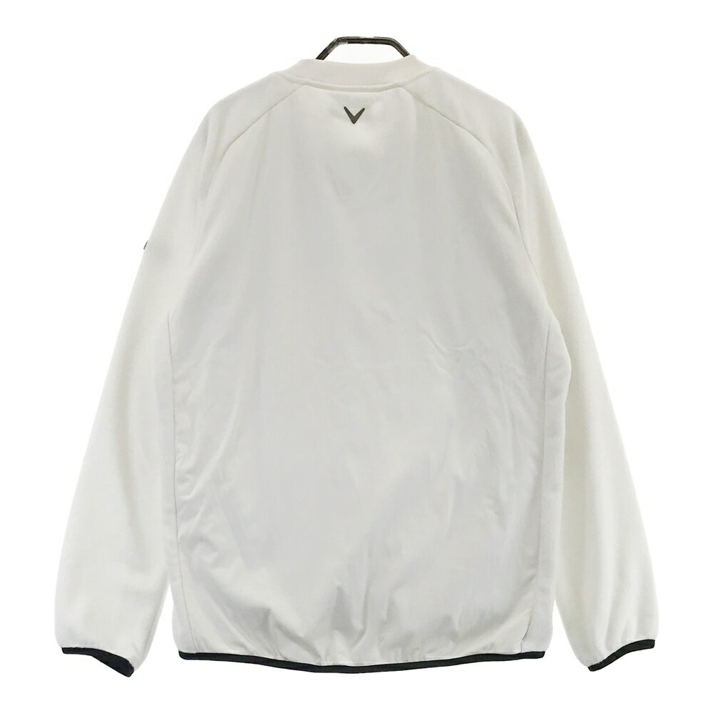 CALLAWAY キャロウェイ 中綿 切替 フリースジャケット ホワイト系 L 【中古】ゴルフウェア メンズ