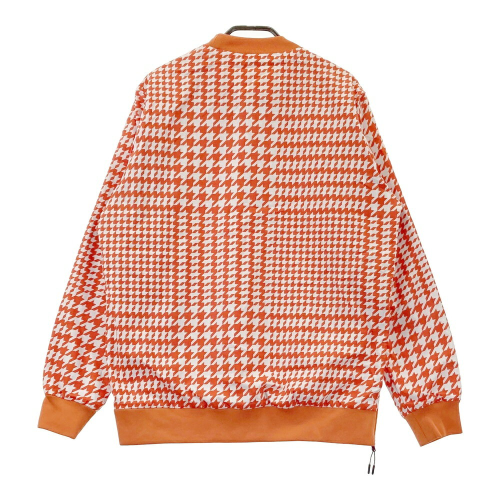 MIZUNO GOLF ミズノゴルフ リバーシブル プルオーバー ブレスサーモ 千鳥 オレンジ系 M 【中古】ゴルフウェア メンズ