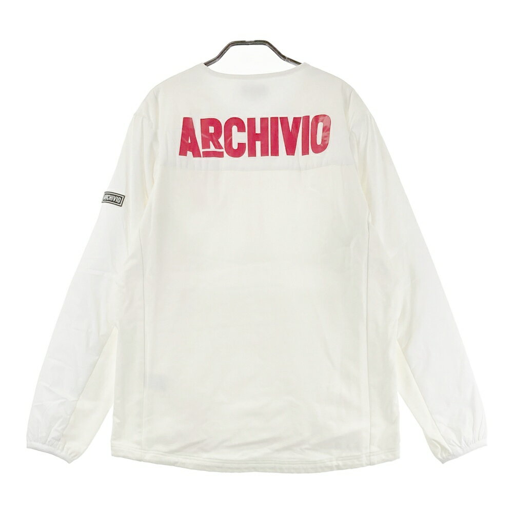 ARCHIVIO アルチビオ 中綿切替 ハーフジップ ブルゾン ホワイト系 48 【中古】ゴルフウェア メンズ