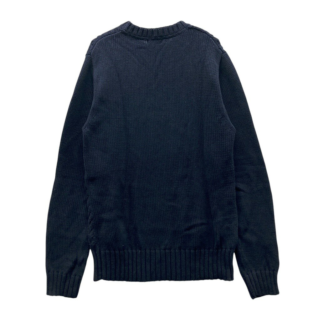 J.LINDEBERG ジェイリンドバーグ 長袖ニットセーター ケーブル編み ネイビー系 S 【中古】ゴルフウェア メンズ