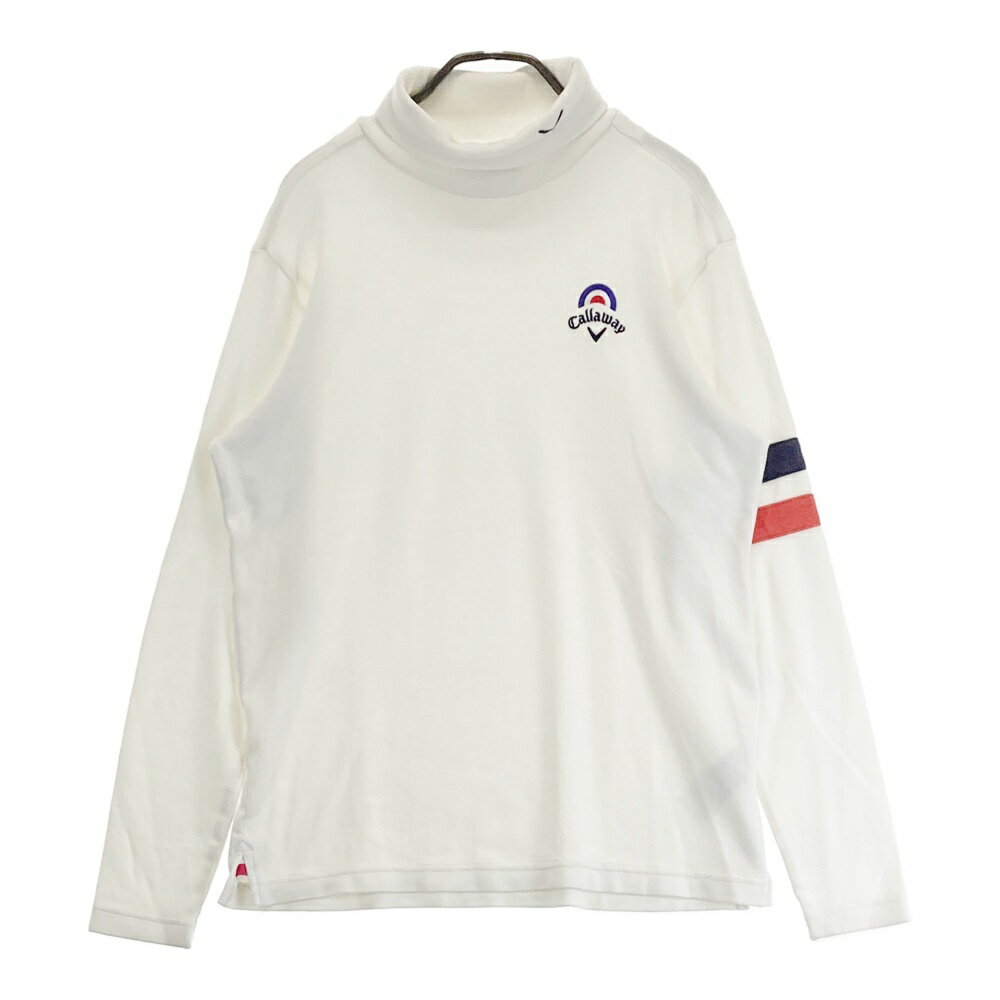 CALLAWAY キャロウェイ タートルネック 長袖ニットセーター ホワイト系 M 【中古】ゴルフウェア メンズ
