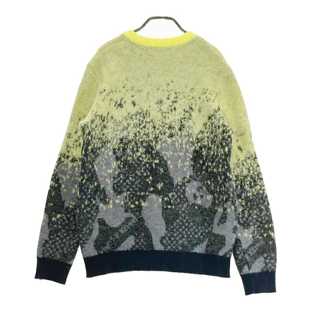 MARK&LONA マークアンドロナ 長袖ニットセーター 総柄 イエロー系 48 【中古】ゴルフウェア メンズ