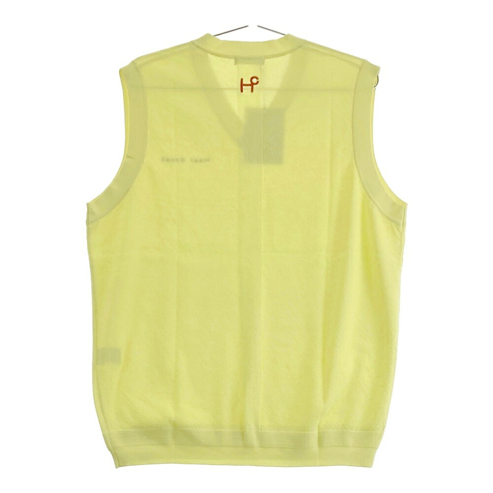 HEAL CREEK ヒールクリーク Vネックニットベスト イエロー系 52 【中古】ゴルフウェア メンズ