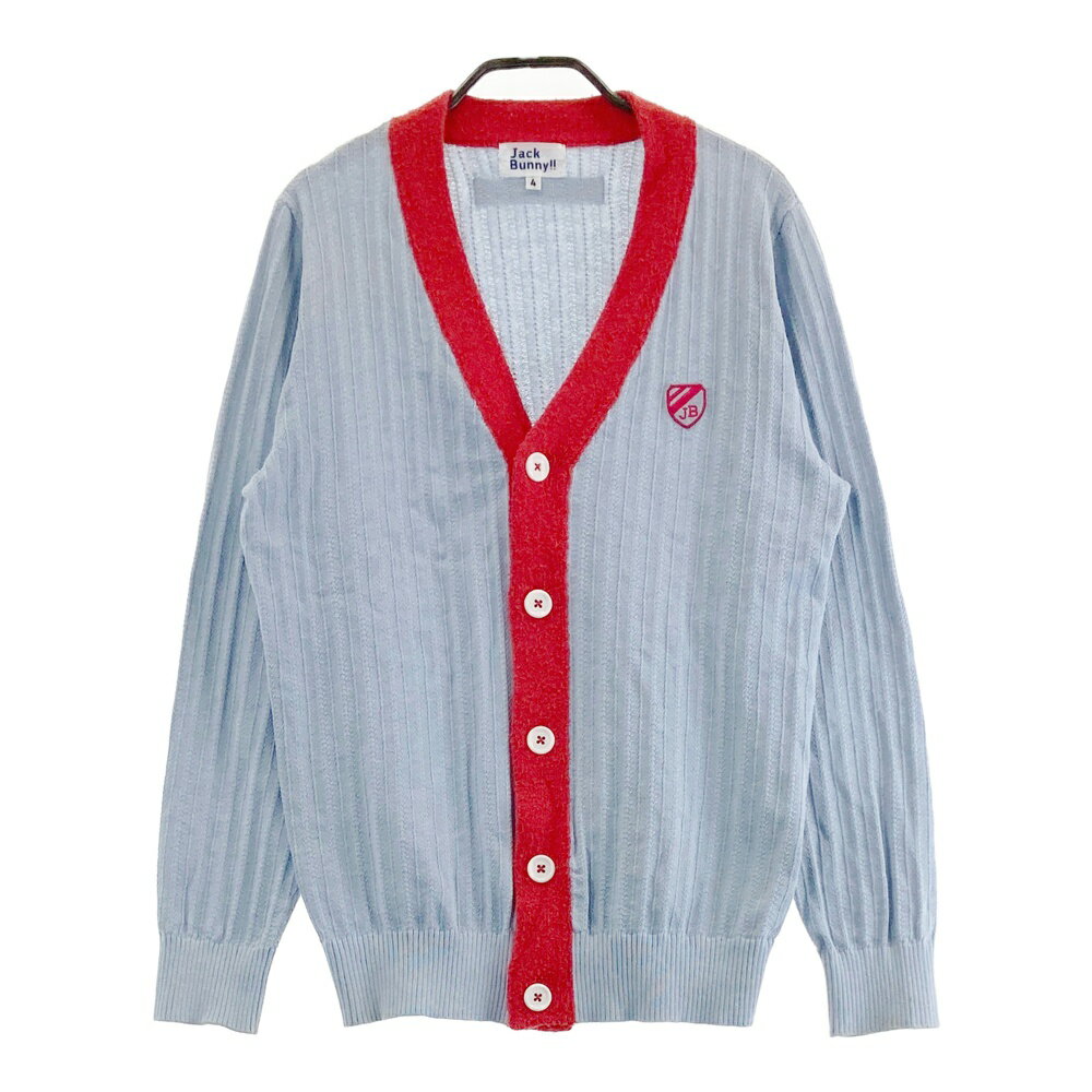 JACK BUNNY ジャックバニー ニット カーディガン ブルー系 4 【中古】ゴルフウェア メンズ
