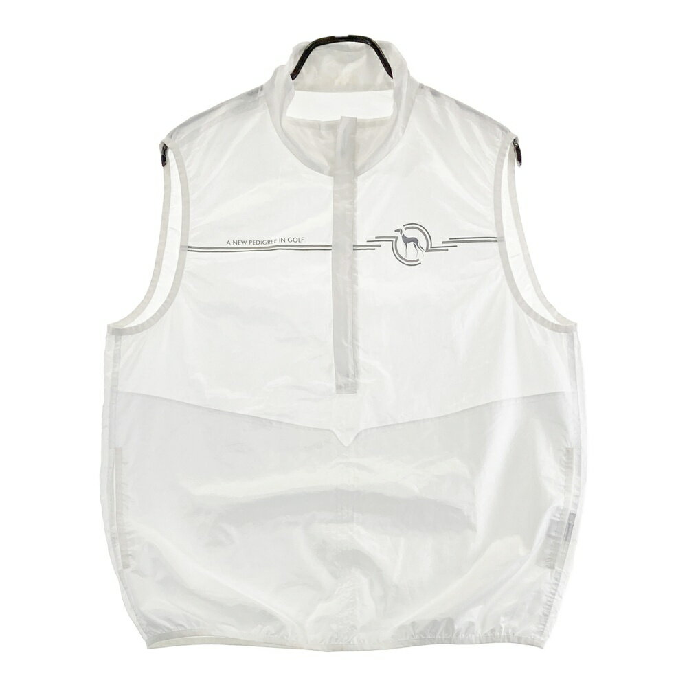 ADABAT アダバット ナイロンベスト ホワイト系 L 【中古】ゴルフウェア メンズ