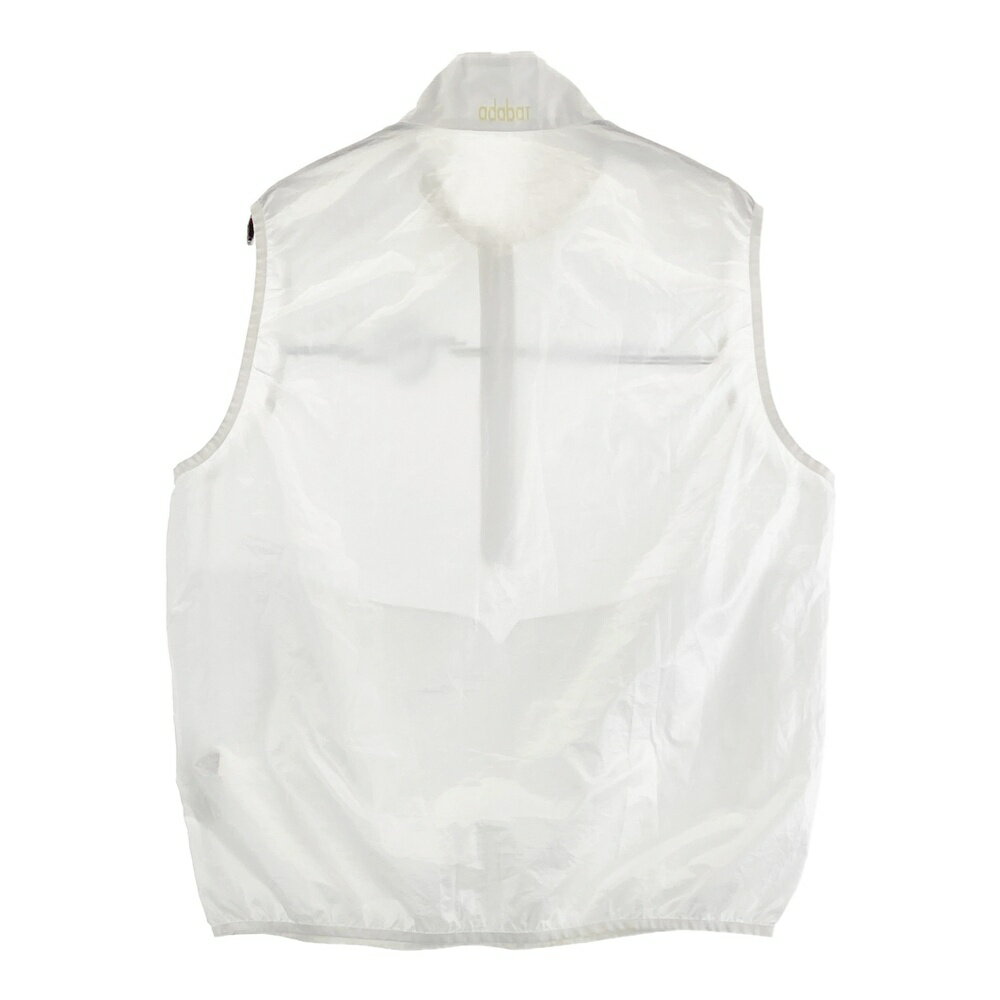 ADABAT アダバット ナイロンベスト ホワイト系 L 【中古】ゴルフウェア メンズ
