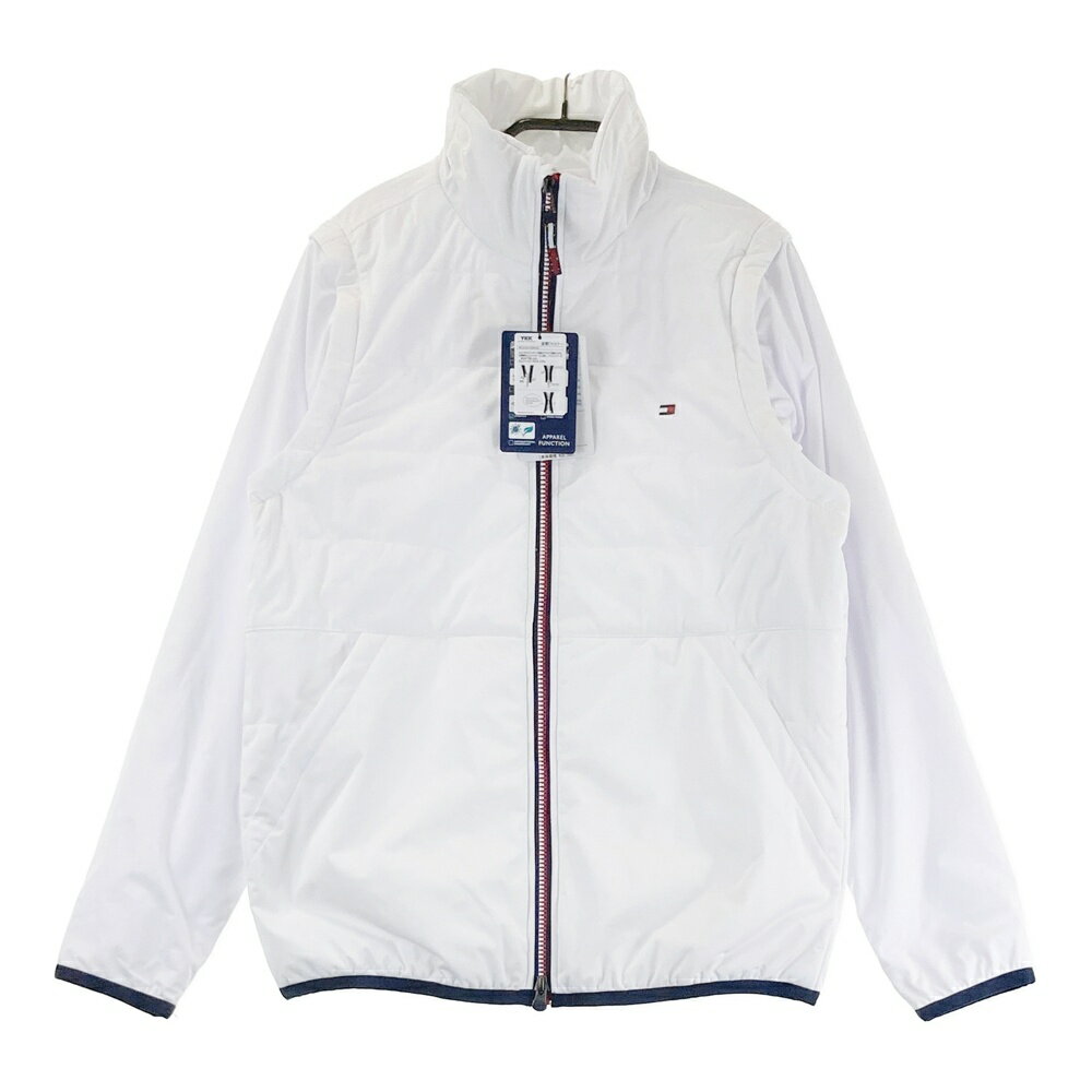 TOMMY HILFIGER GOLF トミー ヒルフィガーゴルフ 2023年 2way 中綿ジャケット ホワイト系 M 【中古】ゴルフウェア メンズ