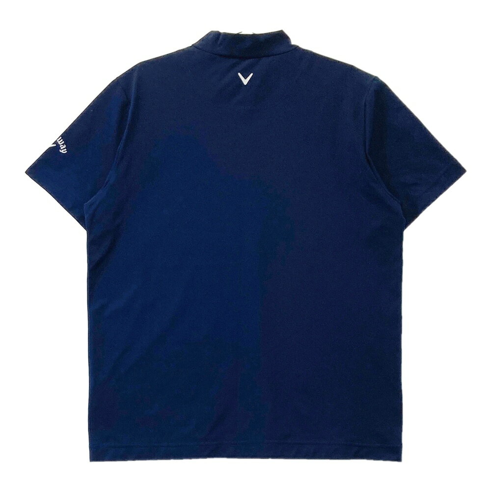 CALLAWAY キャロウェイ ハイネック半袖Tシャツ ネイビー系 L 【中古】ゴルフウェア メンズ