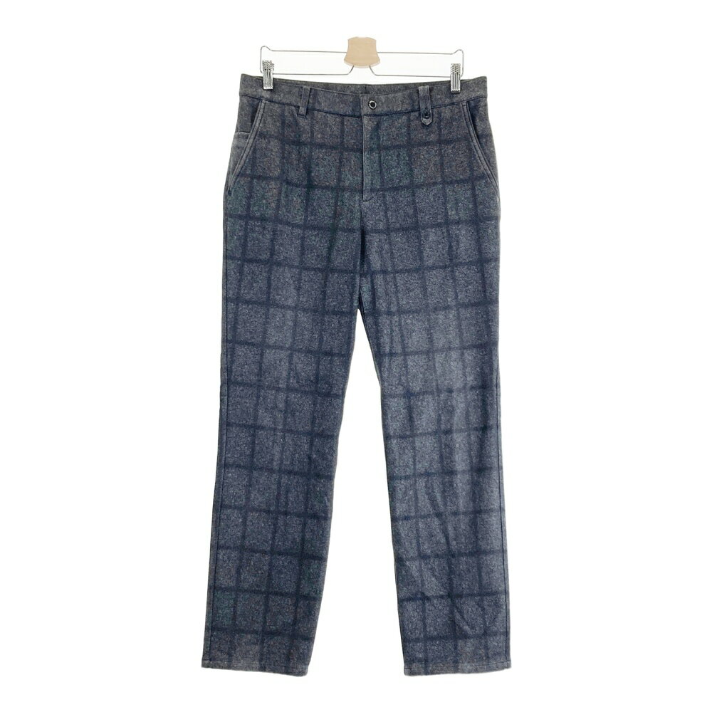 ADABAT アダバット ストレッチパンツ ダウン混 チェック柄 グレー系 50 【中古】ゴルフウェア メンズ