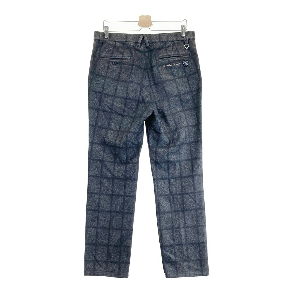 ADABAT アダバット ストレッチパンツ ダウン混 チェック柄 グレー系 50 【中古】ゴルフウェア メンズ