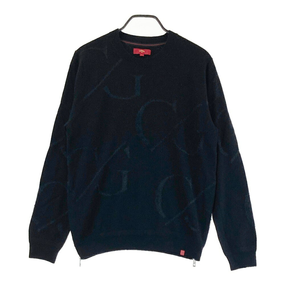 CALLAWAY キャロウェイ ニットセーター 総柄 ブラック系 L 【中古】ゴルフウェア メンズ