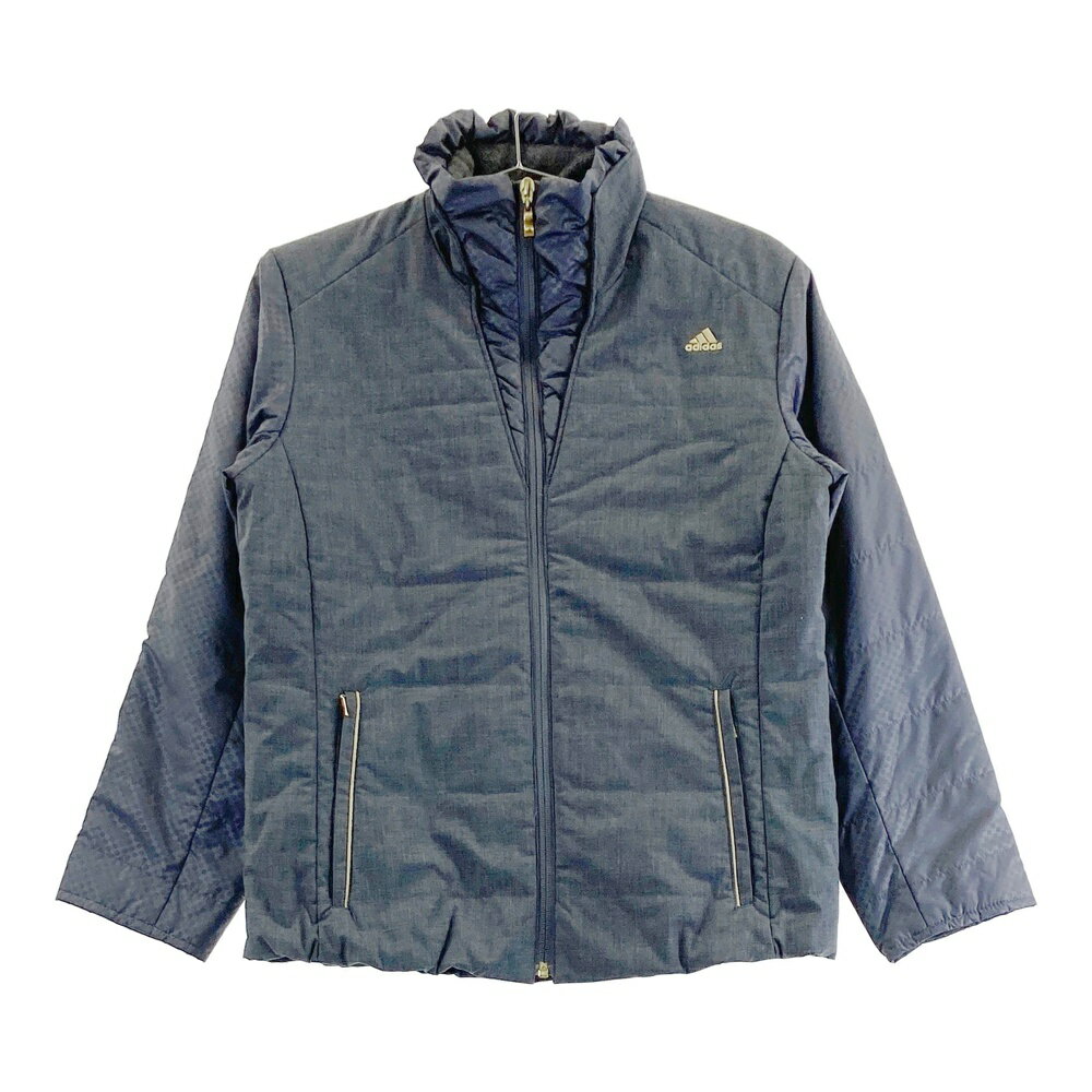 ADIDAS GOLF アディダスゴルフ 中綿切替 蓄熱ジャケット チェック柄 グレー系 S 【中古】ゴルフウェア メンズ
