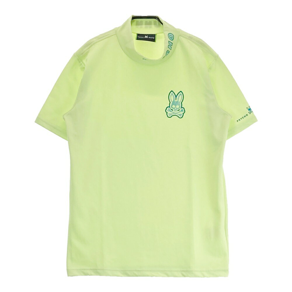 PSYCHO BUNNY サイコバニー ハイネック 半袖Tシャツ グリーン系 M 【中古】ゴルフウェア メンズ