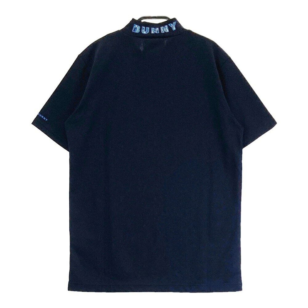 PSYCHO BUNNY サイコバニー ハイネック 半袖Tシャツ ネイビー系 M 【中古】ゴルフウェア メンズ