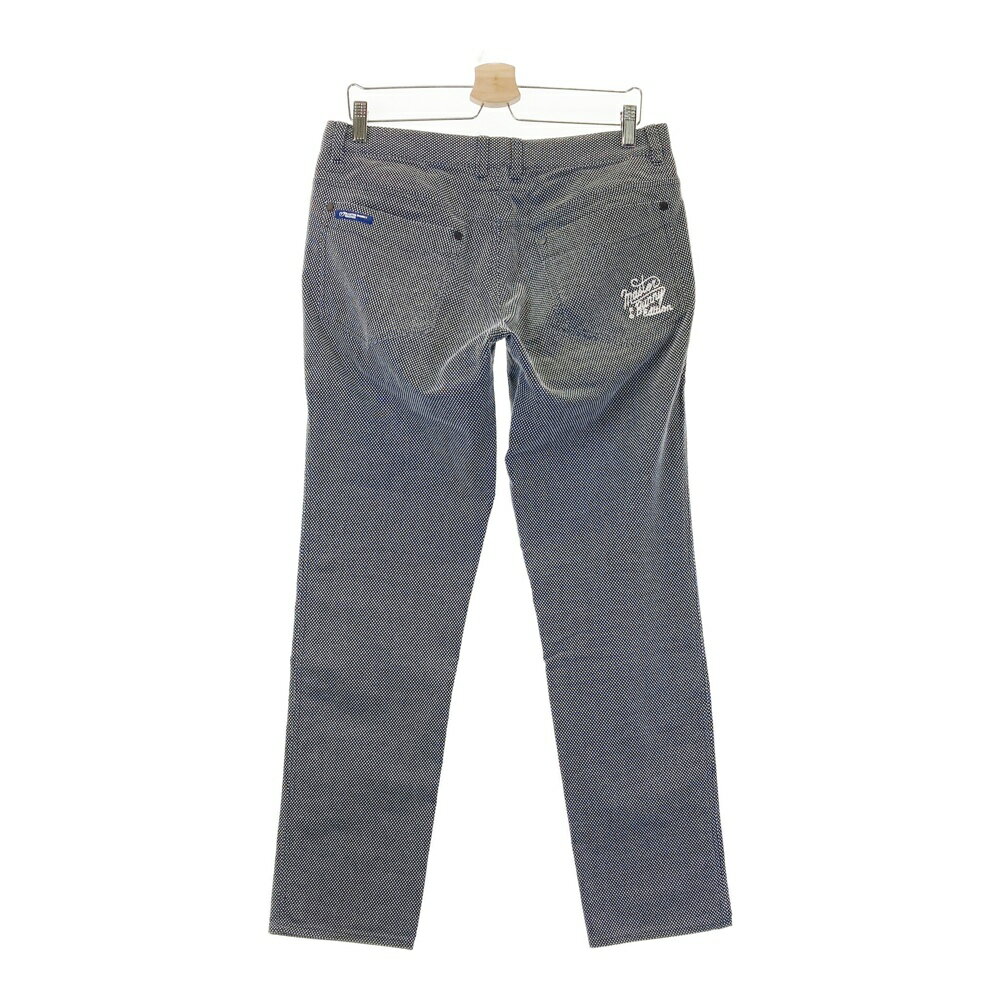 MASTER BUNNY EDITION マスターバニーエディション ストレッチパンツ 総柄 ネイビー系 5 【中古】ゴルフウェア メンズ