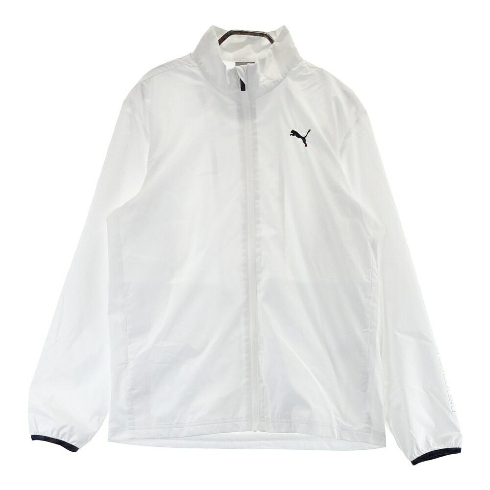 PUMA GOLF プーマゴルフ 224年モデル 長袖ジップジャケット ホワイト系 L 【中古】ゴルフウェア メンズ