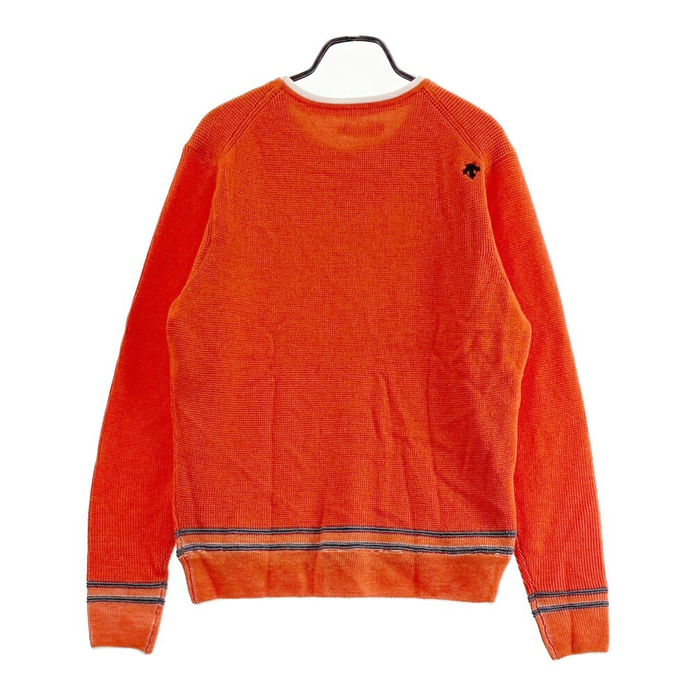 SRIXON スリクソン × DESCENTE 裏地付 ニットセーター オレンジ系 LL 【中古】ゴルフウェア メンズ