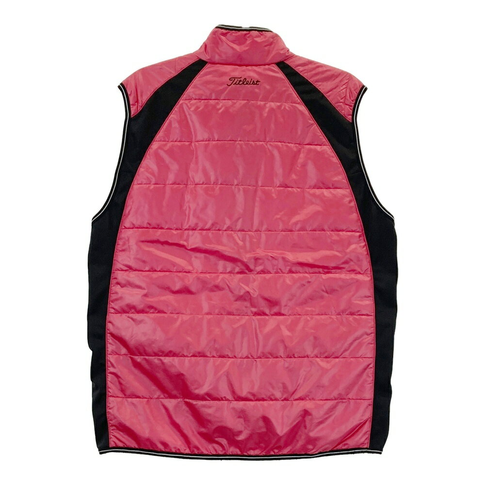 TITLEIST タイトリスト 中綿 ジップベスト ピンク系 LL 【中古】ゴルフウェア メンズ
