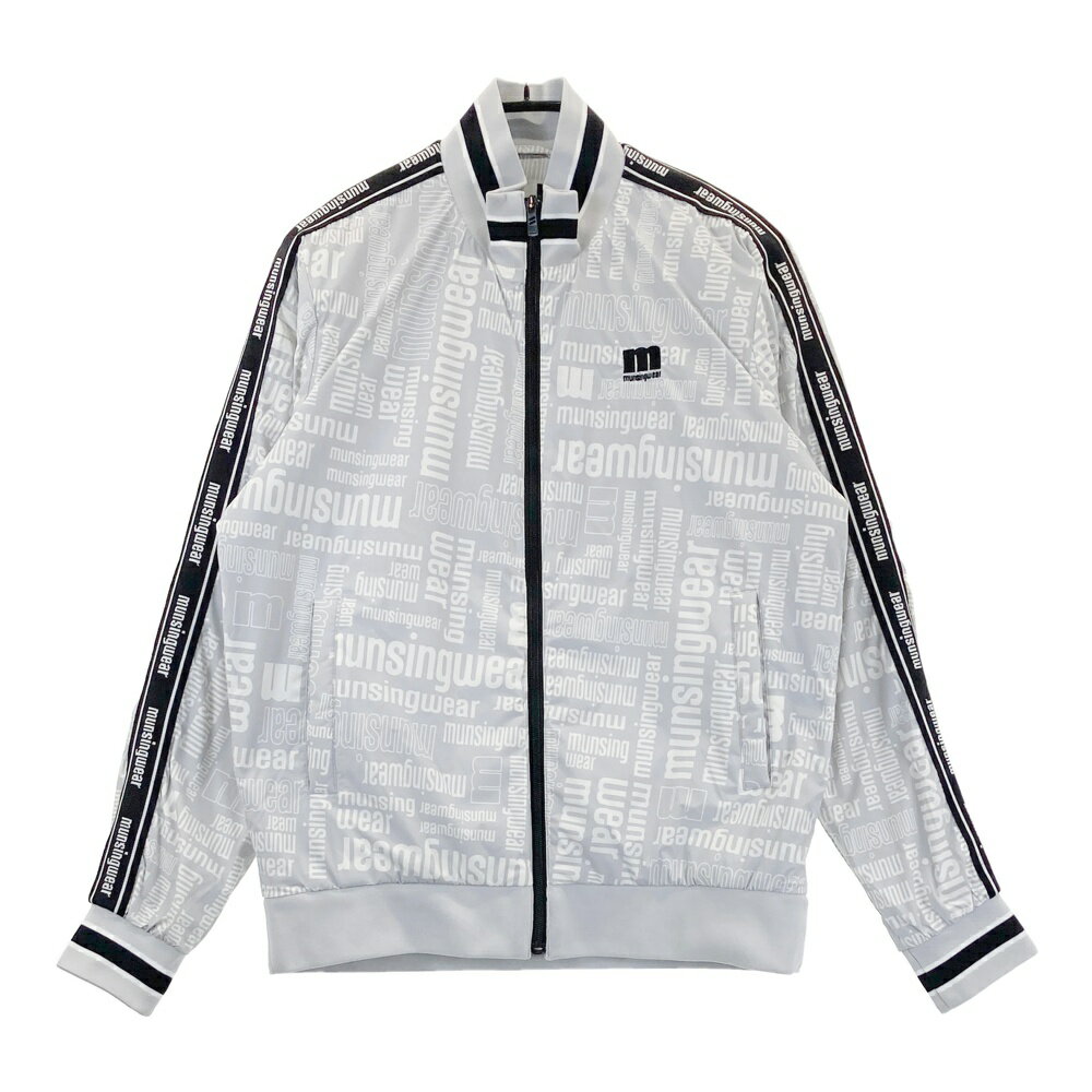 MUNSING WEAR マンシングウェア ; 中綿ジャケット 総柄 グレー系 L 【中古】ゴルフウェア メンズ