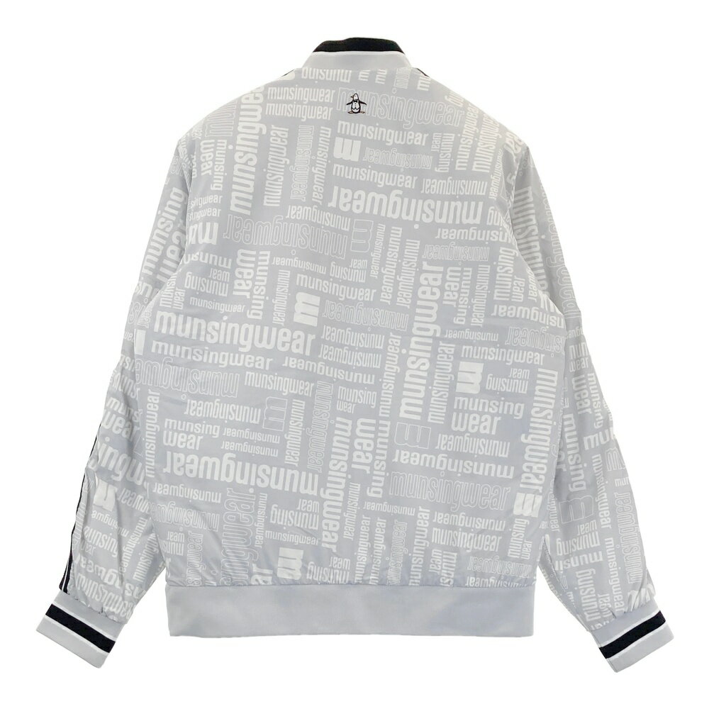 MUNSING WEAR マンシングウェア ; 中綿ジャケット 総柄 グレー系 L 【中古】ゴルフウェア メンズ