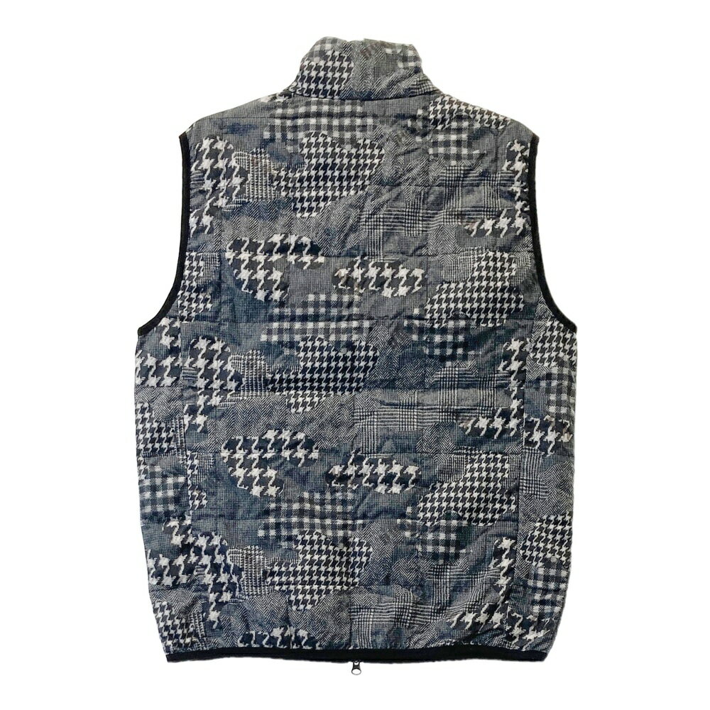 DANCE WITH DRAGON ダンスウィズドラゴン ダウンベスト 千鳥柄 ブラック系 2 【中古】ゴルフウェア メンズ