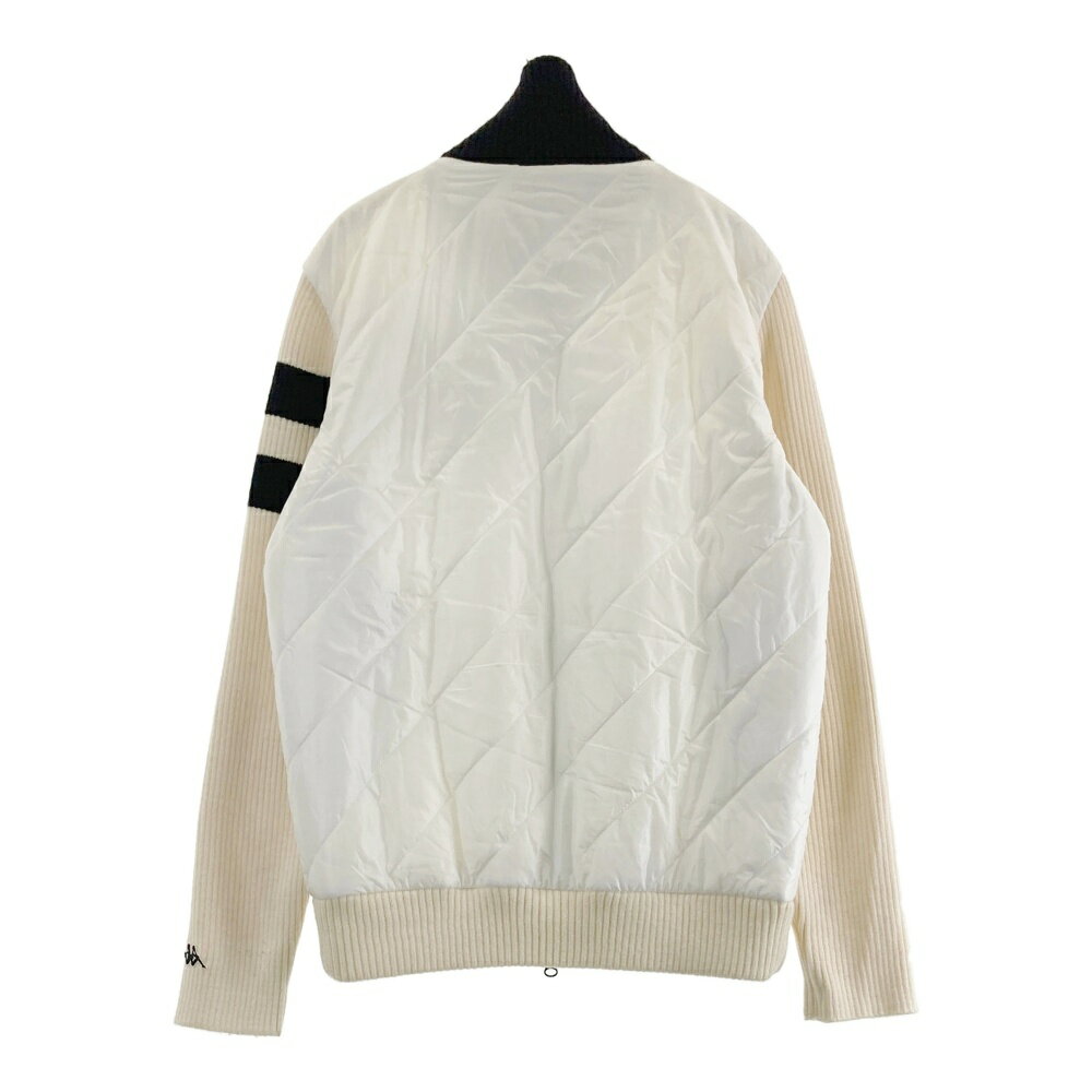 KAPPA GOLF カッパゴルフ ニット切替 中綿 ジップジャケット ホワイト系 L 【中古】ゴルフウェア メンズ