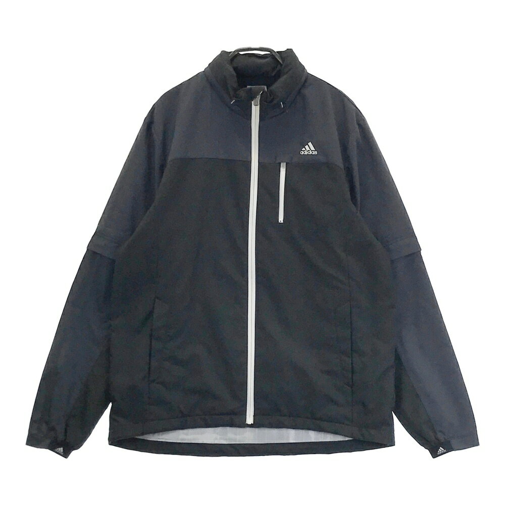 ADIDAS GOLF アディダスゴルフ A08939 2WAY 蓄熱 ジップジャケット ブラック系 L/G 【中古】ゴルフウェア メンズ