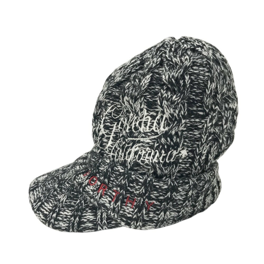 GOTCHA ガッチャ 裏ボア ニットキャップ ブラック系 FREE 【中古】ゴルフウェア