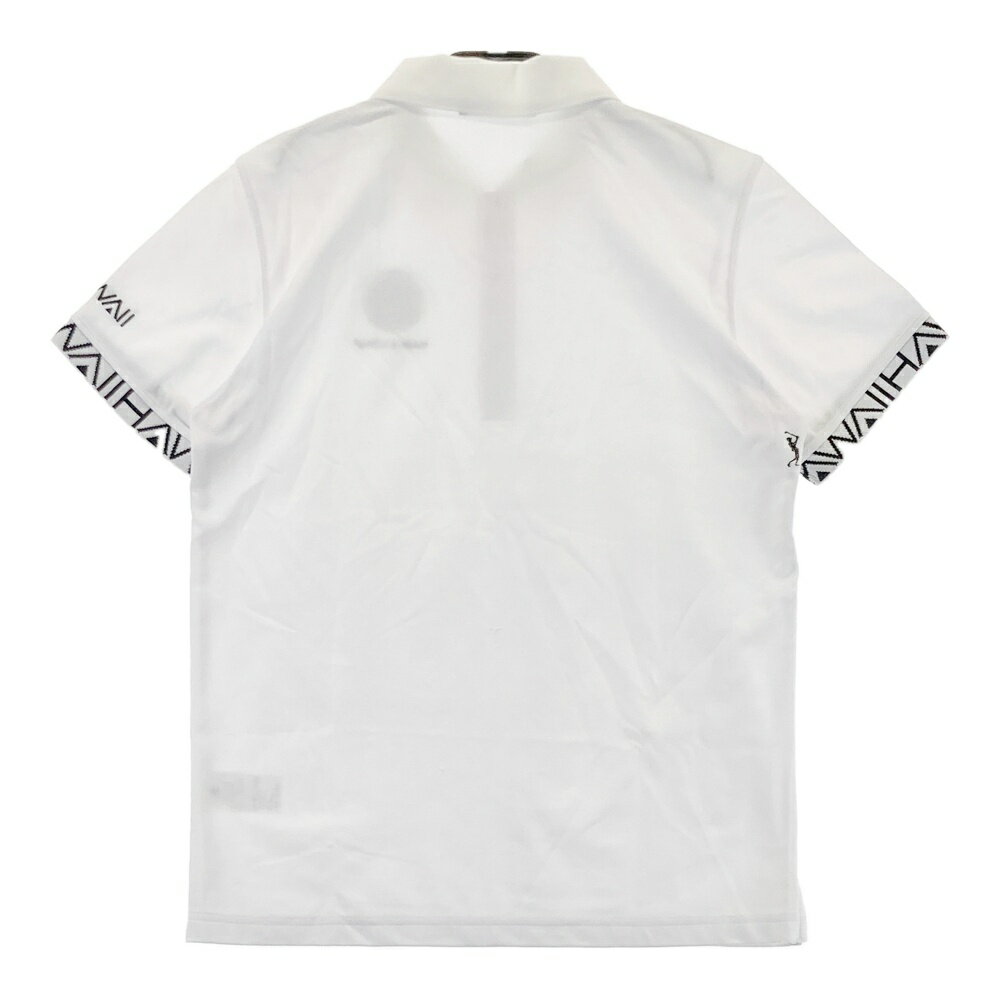 MARK&LONA マークアンドロナ 半袖ポロシャツ スカル ワッペン ホワイト系 48 【中古】ゴルフウェア メンズ